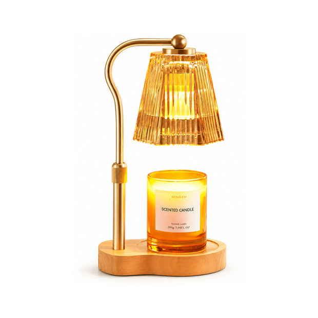 AMUMU Adjustable Candle Warmer Lamp with Timer & Dimmer – Gold
