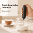 AMUMU Rechargeable Milk Frother with Stainless Steel Whisk